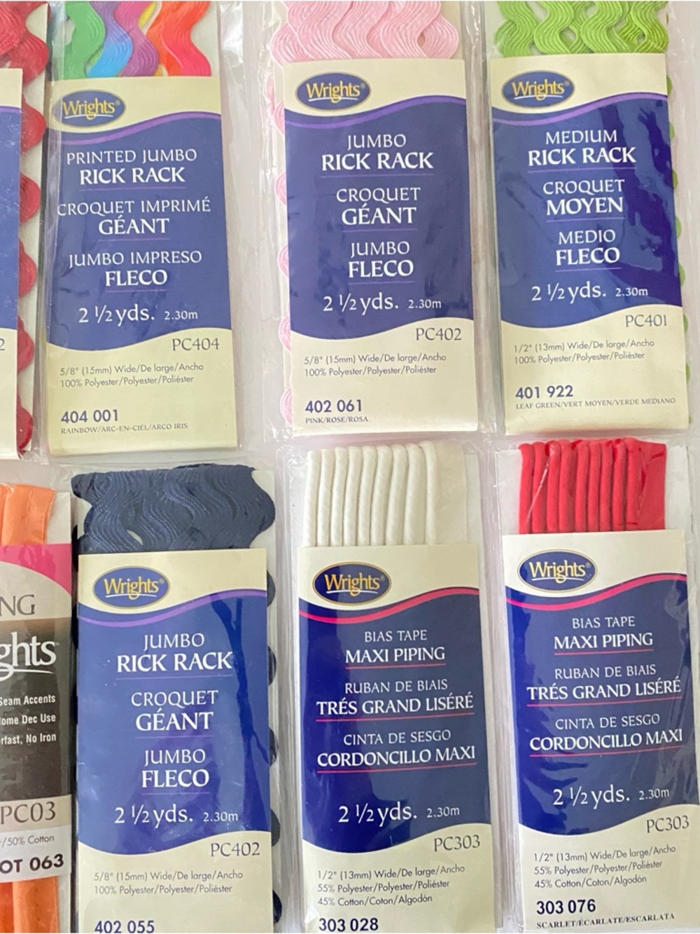 Lot of 22 New - Sewing Notions - Rick Rack, Quilt Binding, Trim, Bias Tape - Picture 4 of 6